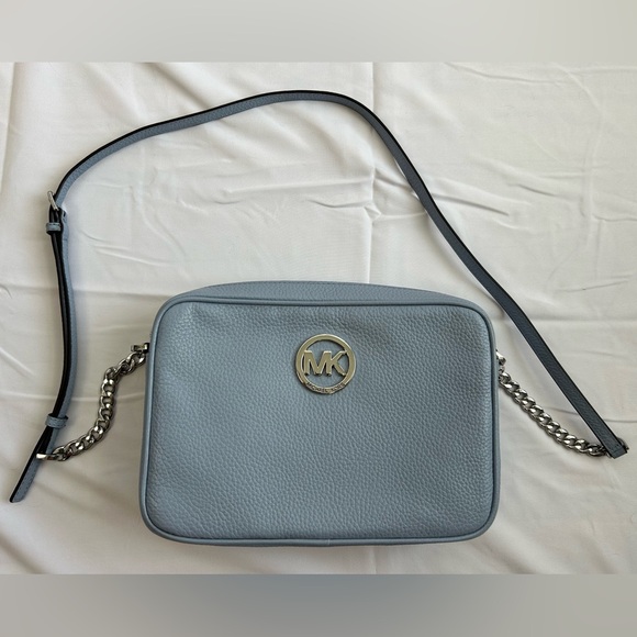 Michael Kors Crossbody Leather Purse Light Blue - Picture 4 of 11
